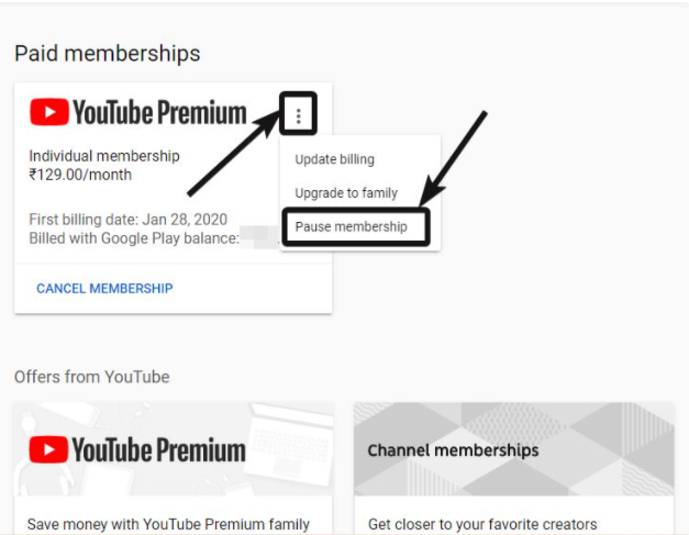 Membership youtube cancel How Do
