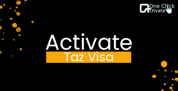 Activate Taz Visa card