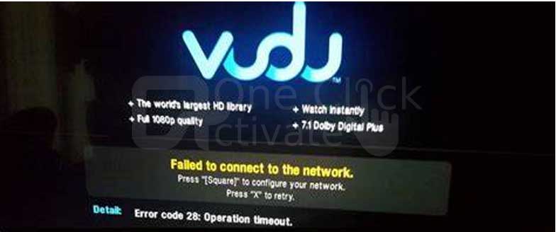 Vudu Error Code 28